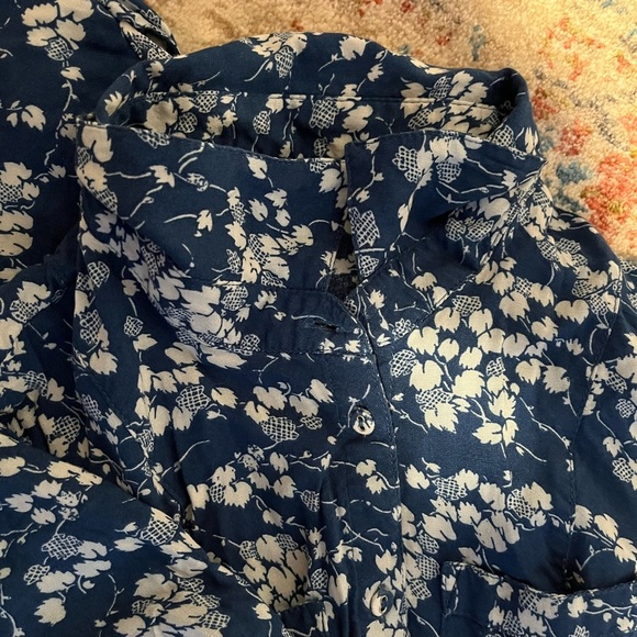 Fat Face floral print short-sleeved tie-waist button-up midi shirtdress - Picture 9 of 9